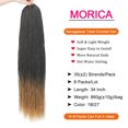 thumbnail image 4 of MORICA Crochet Hair Senegalese Twist 34 Inch 8 Packs Small Crochet Hair For Braiding, Crochet Braids Hair for Black Women, Crochet Braids Twist Hot Water Setting (34 Inch, 1B/27), 4 of 6