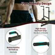 Home Gym Equipment, Dip Station Adjustable Height Heavy Duty Multi-Function Fitness Training Equipment, Black Exercise Equipment,Steel Fitness Equipment