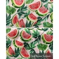 thumbnail image 6 of Watermelon Kitchen Valances for Windows Farmhouse Linen Window Valance Curtain for Living Room Window Treatment Red Fruit Summer Cartoon Tropical Leaf Valance Rod Pocket Topper Drape, 42 x 12 Inch, 6 of 6
