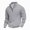 L101-Light Gray, variant on Men's Hoodless Sweater Solid Color Jacquard Small Square Loose Half Zipper Henryneck Long Sleeve Sweater