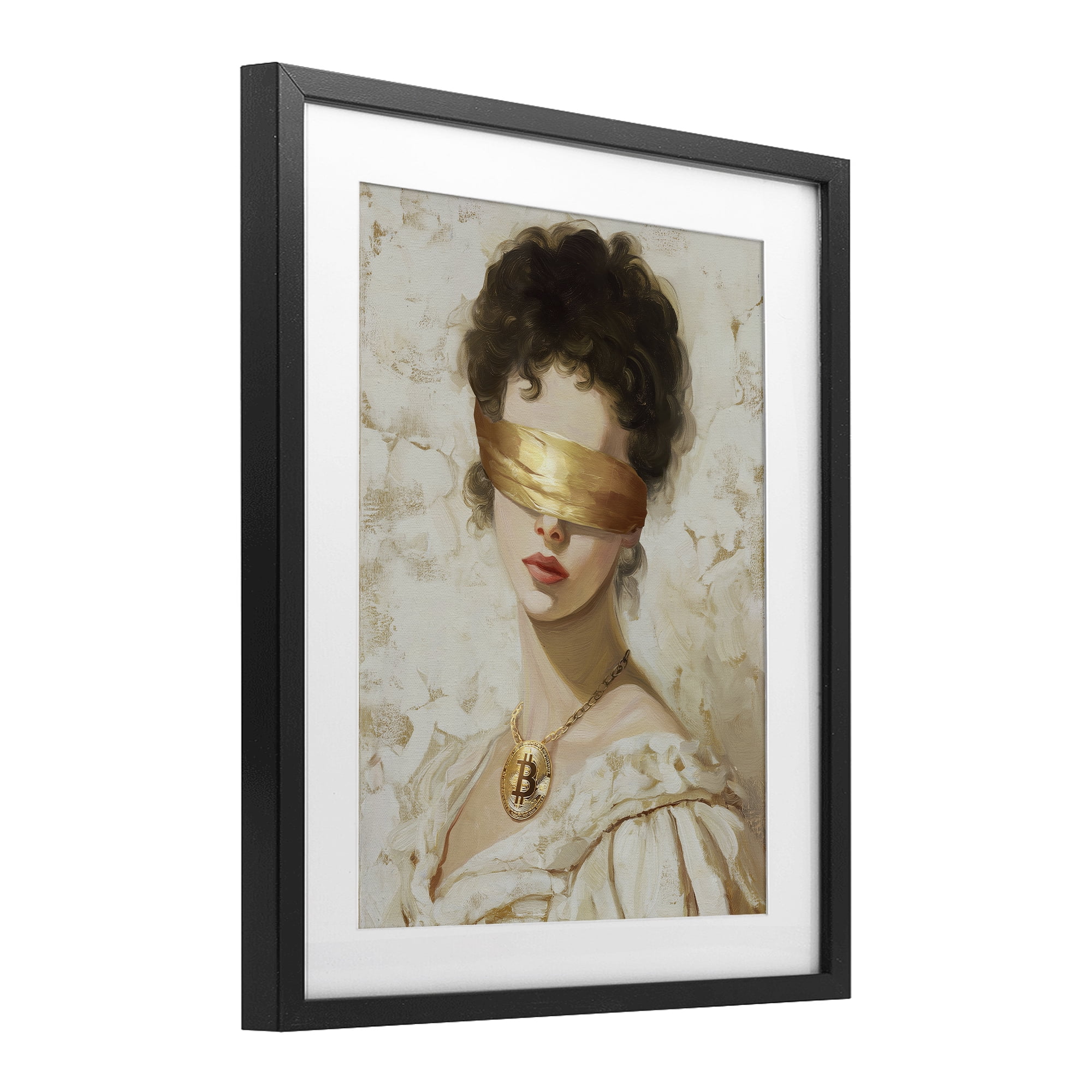 Stupell Industries Crypto Veil Portrait Black Framed Print Under Glass, design by Svetlana Aleynikova
