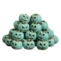 20 Pieces Mini Pumpkin Figurines Halloween Decor - Small Resin Grimace Pumpkin Models for Fall Crafts, Party Favors, Desk Tabletop and Fairy Garden Displays