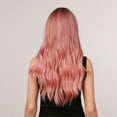 thumbnail image 5 of Women's Fashion Head Dyed Black Gradient Golden Long Straight Wig, 5 of 5