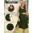 thumbnail image 3 of Women's Summer Maternity Dress Sleeveless Ruffle Tank Dress with Pockets, 3 of 6