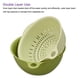 thumbnail image 3 of Juego de tazones de colador de colador de cocina, 3 piezas Cesta de drenaje de doble capa mediana adecuada para frutas, verduras, pasta, bayas - Verde Unique Bargains Cesta escurridor de doble capa, 3 of 6
