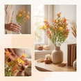 thumbnail image 4 of Autumn Yellow Artificial Floral Branches, Lifelike Plastic Fall Foliage Twigs, Seasonal Fake Flower Picks For Vase Arrangement Indoor Home Party Decor.13.7 In, 4 of 8