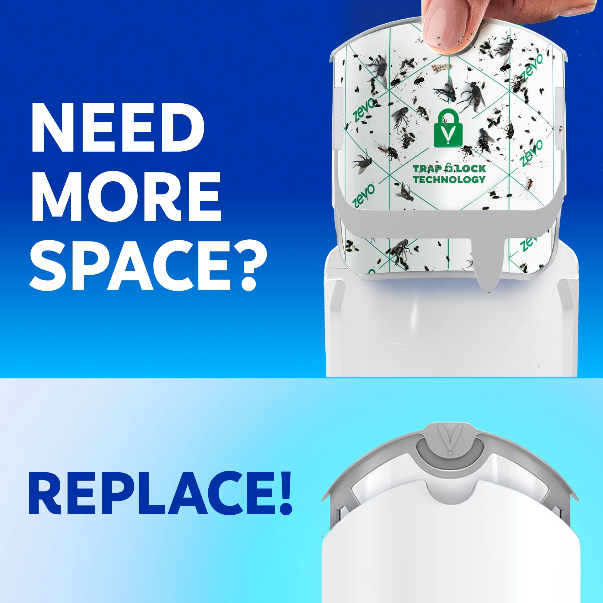 Zevo Compact Flying Insect Trap Refill - 2 Compact Refill Cartridges