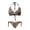 Autumn Leaf Tree Bark Camouflage Pattern, variant on Woodland Camo Halter Triangle Bikini Set - Sexy Tie Side Two Piece Swimsuit for Beach, Vacation & Pool Party - Quick Dry, Figure Hugging Swimwear for Women
