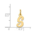 thumbnail image 2 of Finest Gold 14K Yellow Gold Small Script Letter S Initial Charm, 2 of 2