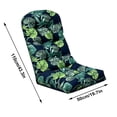 thumbnail image 3 of High Back Outdoor Chair Cushion, Waterproof Patio Chair Pad with Ties for Chairs, Rocking Chairs and Outdoor Furniture(Dark Green,110X50cm), 3 of 5