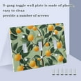 thumbnail image 3 of Yayeee Toggle Light Switch Wall Plate 3-Gang 6.37"x4.48" Decorative Outlet Cover, Orange Tree, 3 of 7