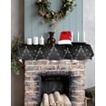thumbnail image 5 of Black Christmas Tree Fireplace Mantel Scarf Table Runner, Balls Xmas Snowflake Winter Garland Mantel Top Tablerunners Dresser Scarves Cover Decorations for Windows Party Living Room 90''x17'', 5 of 6