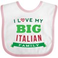 thumbnail image 3 of Inktastic Big Italian Family Boys or Girls Baby Bib, 3 of 4