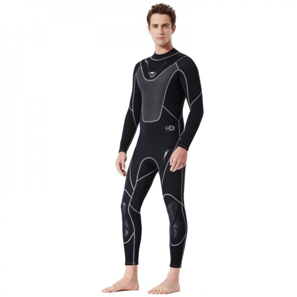Mens Full Length Wetsuit Thermal Neoprene Kayak Surf Wet Swimming Diving Suit UK 
