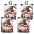 thumbnail image 2 of 2 Pack Qtip Holder Dispenser Gnomes Flower Egg Clear Plastic Storage Apothecary Jars for Cotton Swabs Balls Pads Floss, 2 of 7