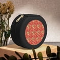 thumbnail image 6 of Yiaed Strawberry Print Travel Jewelry Case Bridesmaid Gift Boxes Jewelry Travel Organizer Small Round Jewelry Box Mini Storage-Black, 6 of 7