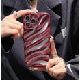 thumbnail image 2 of Kawaii Curly Wave Case for iPhone 14 Pro Max Hollow Design, Pretty Girls Case for iPhone 14 Pro Max Water Ripple Pattern, Cute and Fashion Women Case for iPhone 14 Pro Max Wine Red, 2 of 13