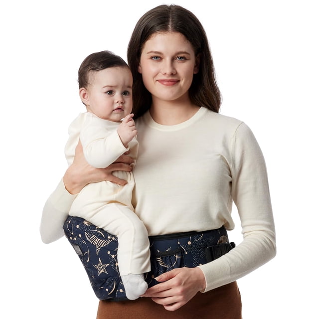 Portabebés Momcozy, asiento de cadera, cintura ajustable con bolsillos
