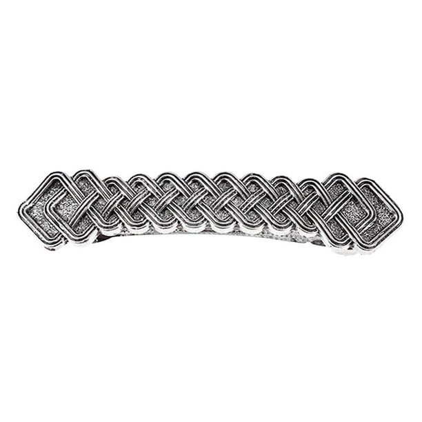 Pinzas para el cabello celtas vikingas, horquillas, pasadores para el cabello con nudo celta, cabello de plata antigua Plata 3