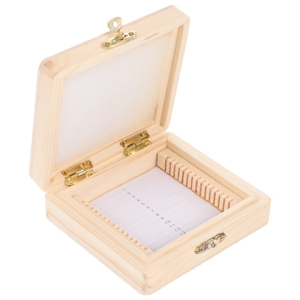 Organizador de portaobjetos de microscopio, caja de almacenamiento de muestras, soporte de almacenamiento de portaobjetos de laboratorio