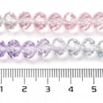 thumbnail image 3 of 20Strand Transparent Painted Glass Beads Strands Faceted Rondelle Colorful 8x6.5mm Hole: 1mm 63pcs/strand 16.14''(41cm) Material Glass, 3 of 5