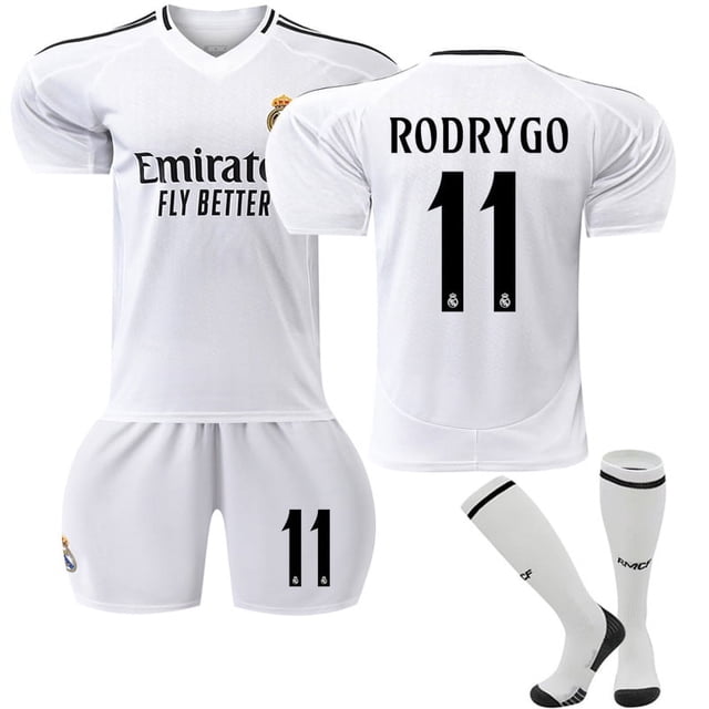 Maillot de Soccer pour Garçons et Filles, COURTOIS 1 RODRYGO 11 VINI JR.7 MODRIC 10