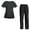 Black, variant on Women's Scrubs Set Top and Pants