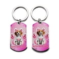 thumbnail image 2 of Faith Love Hope Beagle Breast Cancer Awareness Survivor Stainless Steel Keychain Beagles Dog Lover Gifts Idea Collar Charm Tag Keyring - 02017, 2 of 5