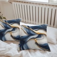 thumbnail image 6 of Throw Pillow Covers 26x26 Inch Set of 2, Navy Blue Marble Waterproof Outdoor Pillow Covers, Gold Modern Art Decorative Cushion Pillowcases for Couch, Sofa, Bed, Garden, Patio, 6 of 9