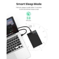 thumbnail image 2 of UGREEN 2.5 Inch Hard Drive Enclosure, USB C 6Gbps SATA SSD HDD Case, External Drive Adapter with UASP for Laptop, PC, TV, PS4, 2 of 7