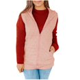 thumbnail image 2 of Puntoco Chaqueta Sin Mangas Con Estampado De Cuadros De Invierno Para Mujer, Cárdigan Con Parte Delantera Abierta, Abrigo De Peluche, 2 of 9