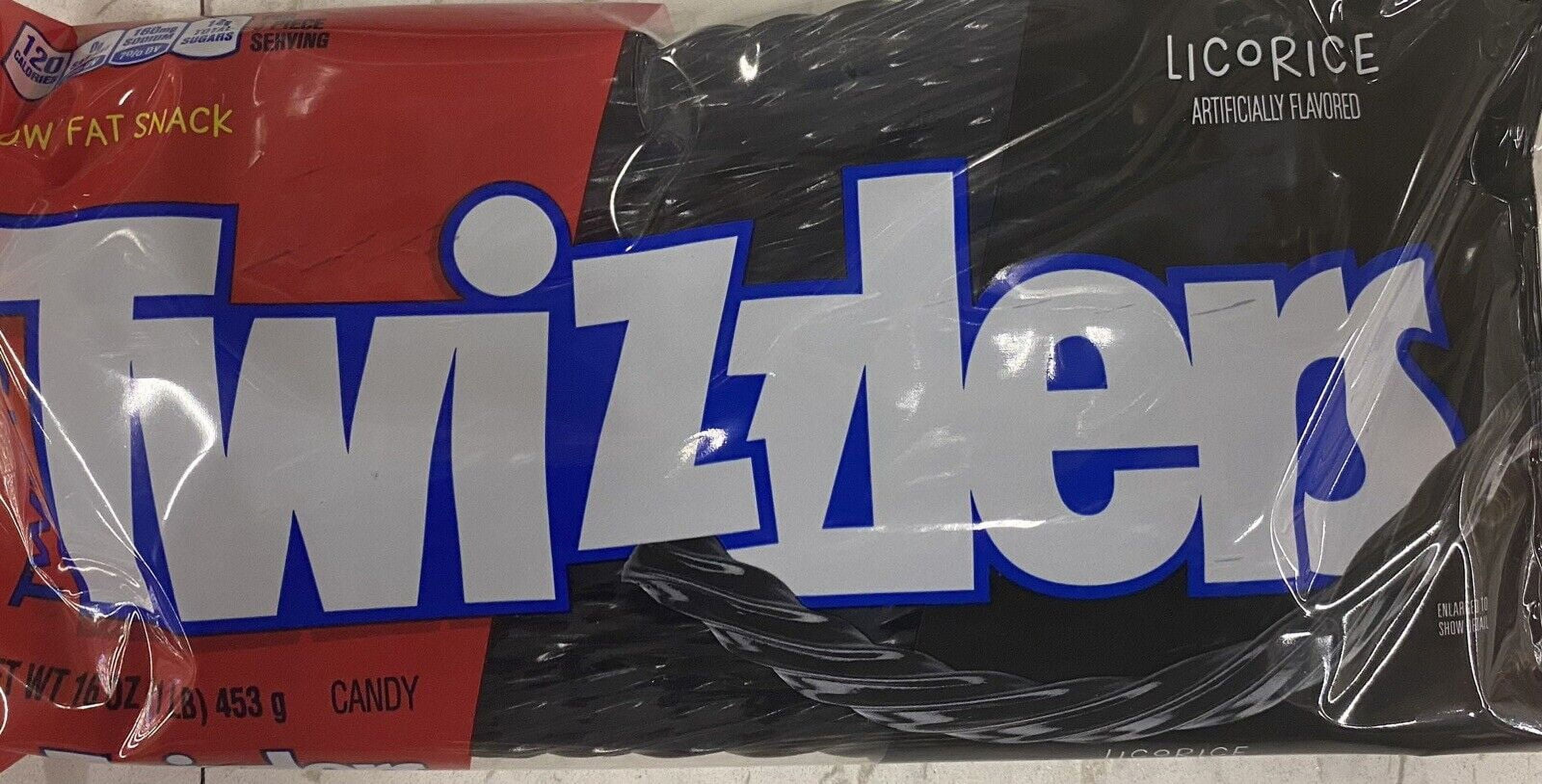10x TWIZZLERS Twists BLACK Licorice 16 oz Bag 1 LB - 10 PACK