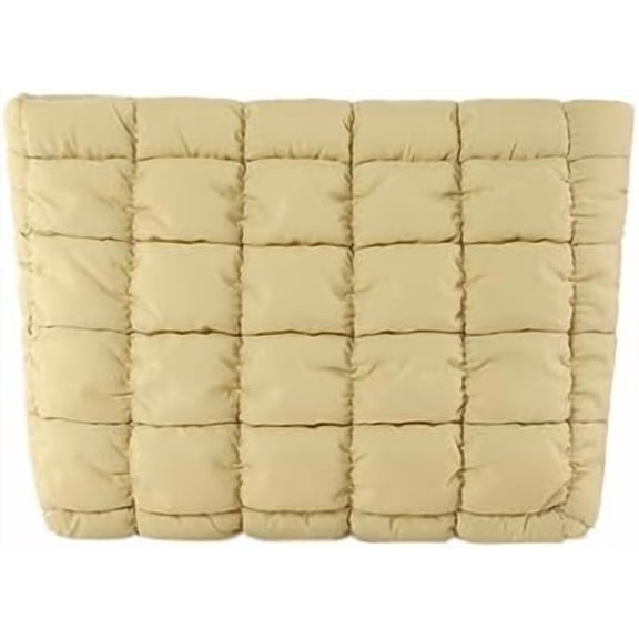 Puffy Quilted Makeup Bag for Women, Cosmetic Bag, Travel Toiletry Organizer Pouch Clutch