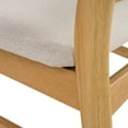 thumbnail image 6 of GDF Studio Farmhouse 5-Piece Dining Set, 48" Round Table with 4 Upholstered Chairs, Solid Wood Frame, Light Beige+Natural OAK, 6 of 11