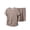 #04 Khaki 【Mix & Match: Stock Up on Your Favorite Colors】, variant on Women's Lounge Sets for Women, Polyester Round Neck Short Sleeve Pajama Tops & Pocket Wide Leg Shorts, Solid Cooling Womens Pajama Sets | TruHer,Pink XL