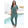 thumbnail image 2 of Roaman's Women's Plus Size Two Pocket Soft Knit Swing Tunic, 2 of 6