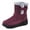 11 Red, variant on Women's Snow Boots Plus Size Winter High Top Booties Sherpa Lined Thick Sole Resistant Warm Comfortable Outdoor Walking,Size:6