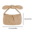 thumbnail image 5 of Bolso Mano Paja para Mujer Noche Con Asa Lazo Fiesta Boda (Beige), 5 of 5
