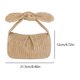 thumbnail image 2 of Bolso Paja Turístico Embrague Plisado Con Lazo (beige) Albaricoque, 2 of 9