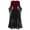 Wine, variant on Women Off Shoulder Lace Up Gothic Dress with Lace Butterfly Sleeves and Solid Color Design for Halloween Cosplay Party