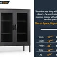 thumbnail image 6 of 40" Industrial Storage Pantry, Kitchen Storage Cabinet with Mesh Door, 2 Adjustable Shelves, Freestanding for Kitchen, Dining Room,Bedroom, Workshop, Office, Garage (Black, 40"), 6 of 8