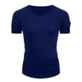 thumbnail image 5 of BKQCNKM Mens Shirts for Men Mens Summer Fashion Casual Solid Color Zipper Pocket T Shirt Short Sleeve Shirt Top Blouse Mens T Shirt, Dark Blue 3XL, 5 of 5