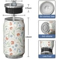 thumbnail image 3 of 12 Oz Coffee Travel Mug with Lid, Double Wall Vacuum Bright Floral Reusable Stainless Steel Water Bottle Leak Proof Insulated Hot Cold Coffee Cup Gift for Women(1pcs), 3 of 5