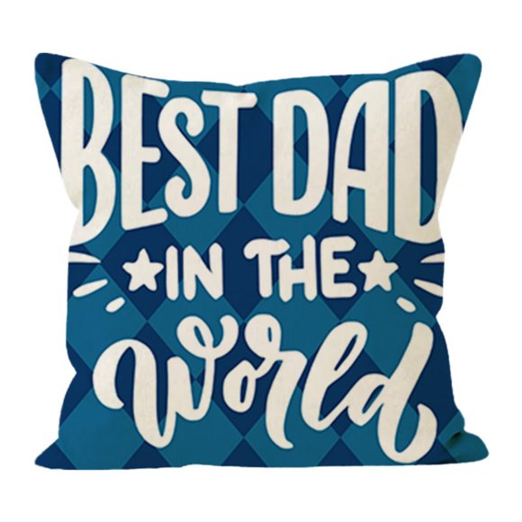 Linen Pillow For Home Father's Day Series Soft Throw Pillow Cover