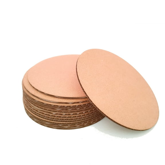 1-2mm Thickness Creative  Corrugated Cardboard Sheets Diameter 4-inch for Craft and DIY Projects Pack of 20