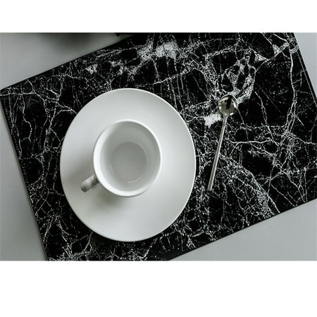 

Cuoff Leather Dining Table Place Mats Heat-Resistant Anti-Skid Kitchen Table Mats