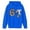 Blue, variant on Playtopia Youth Glitter Number 67 Pearl Bow Hooded Pullover 350g Polyester Long Sleeve Kangaroo Pocket Casual Sweatshirt 1PC Big Kids Sizes 100-160