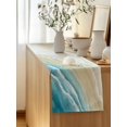 thumbnail image 5 of Table Runner 90 Inches Long for Kitchen Dining, Teal Blue Beach Coastal Dresser Scarf Farmhouse, Dining Table Decorations for Wedding/Parties, Summer Ocean Nautical Seaside 13 x 90 In, 5 of 8