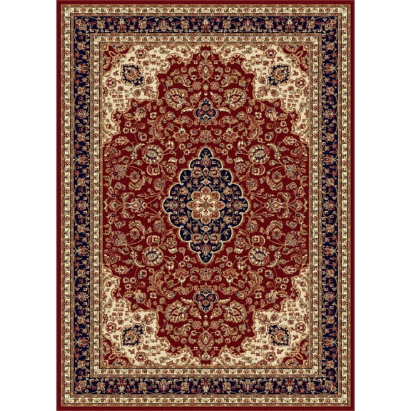 Tayse Sensation Area Rug SNS4780 Traditional Red Medallion Leaves 10' 6" x 14' 6" Rectangle