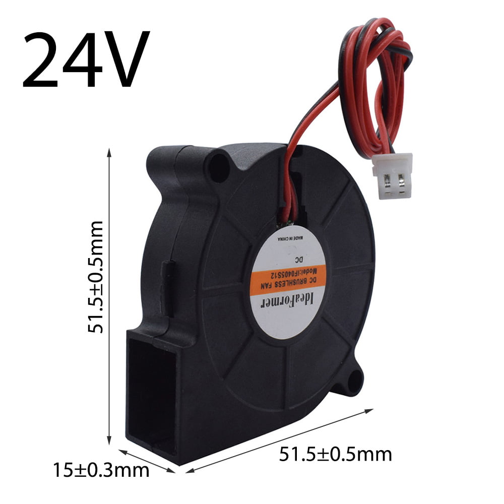 Yadianna Cooling Fan 3Pcs DC 24V Ultra Quiet Turbine Small DC Blower 5015 for 3D Printer Circuit Board 3D printer accessories